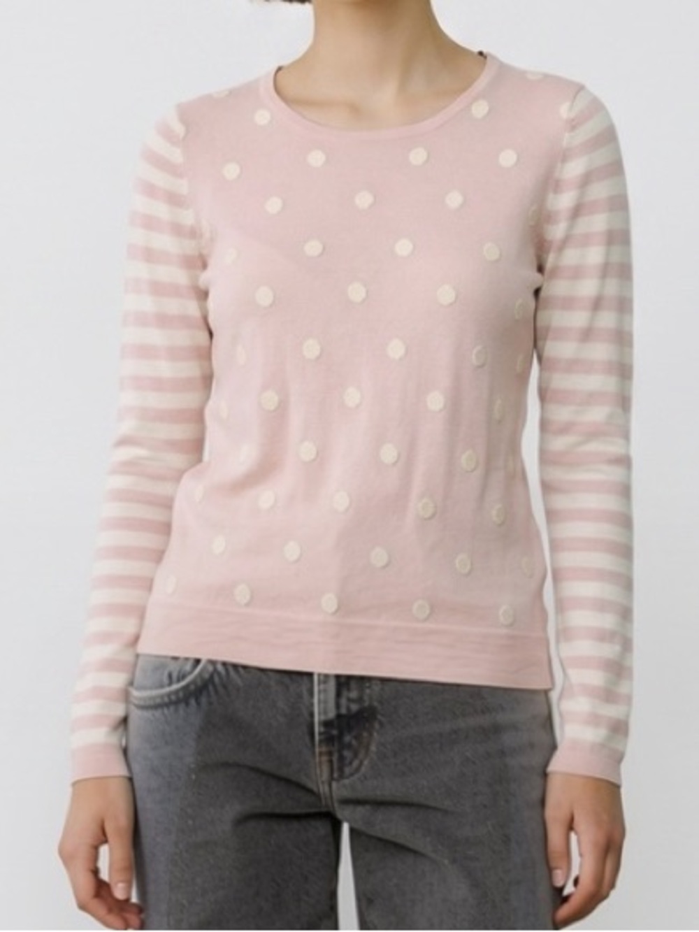 Women's Pink Crew Neck Sweater